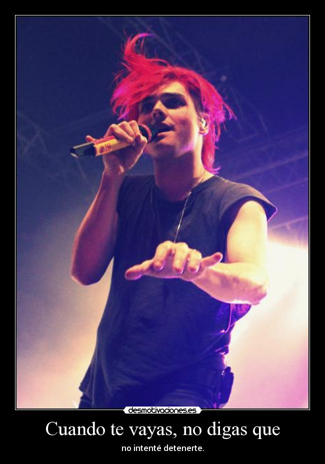 Cuando te vayas, no digas que - no intenté detenerte.