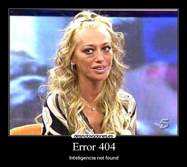 Error 404 - Inteligencia not found