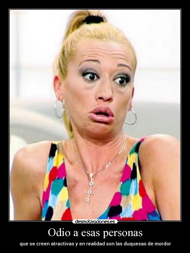 carteles odio feos atractivo odiar belen esteban desmotivaciones