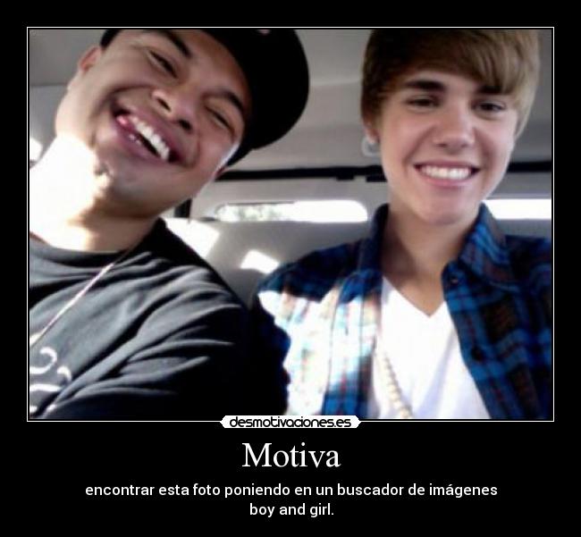 Motiva - encontrar esta foto poniendo en un buscador de imágenes
boy and girl.