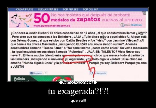 tu exagerada?!?! - que va!!!