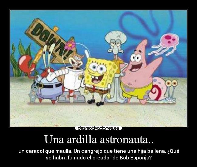 carteles bob esponja desmotivaciones