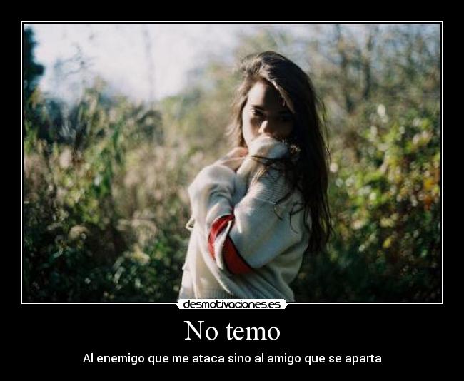 No temo - Al enemigo que me ataca sino al amigo que se aparta