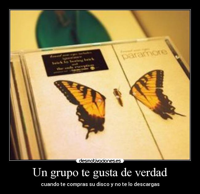 Un grupo te gusta de verdad - cuando te compras su disco y no te lo descargas