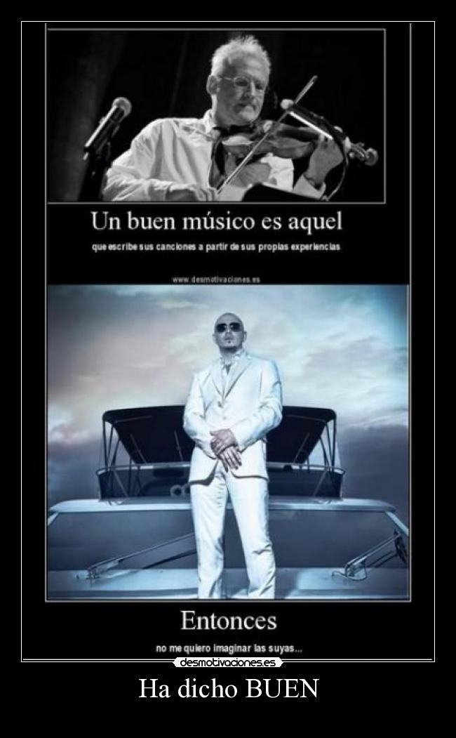 carteles pitbull buena musica desmotivaciones