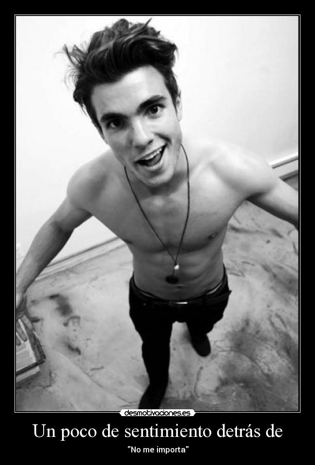 Un poco de sentimiento detrás de -