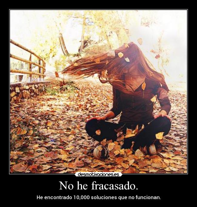 No he fracasado. - 
