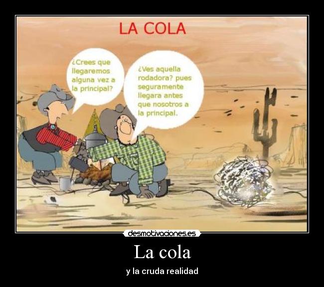 La cola - y la cruda realidad