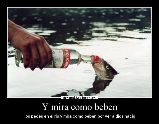 Y mira como beben - los peces en el rio y mira como beben por ver a dios nacio