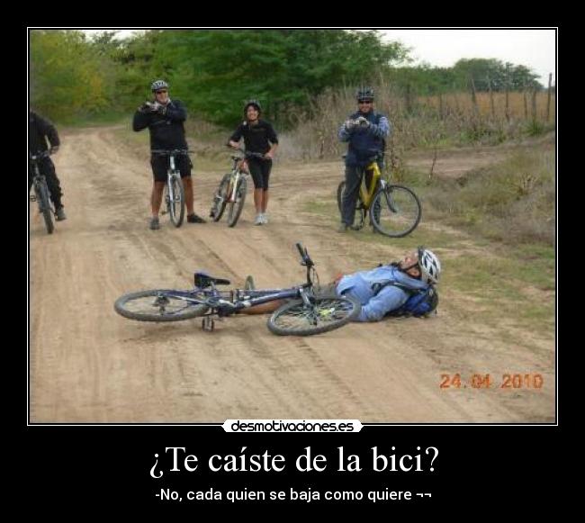 ¿Te caíste de la bici? -