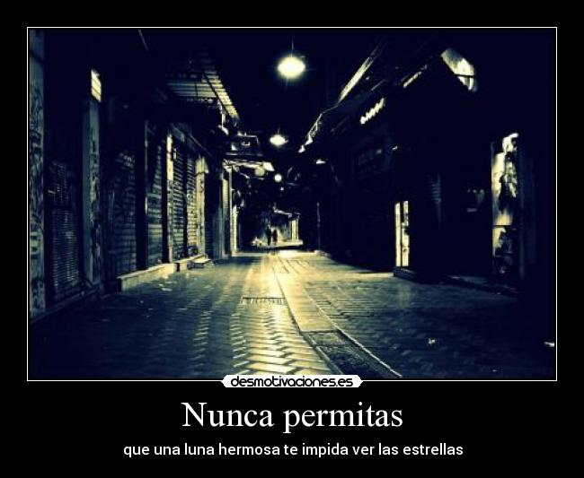 Nunca permitas - que una luna hermosa te impida ver las estrellas