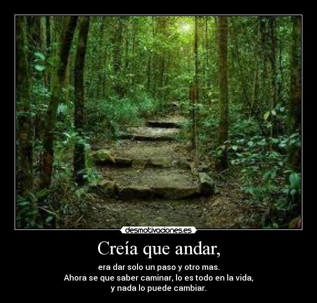 Creía que andar, - 