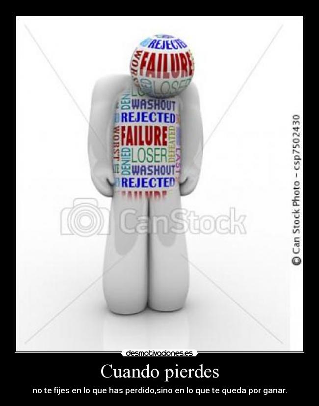 carteles cuando pierdes desmotivaciones