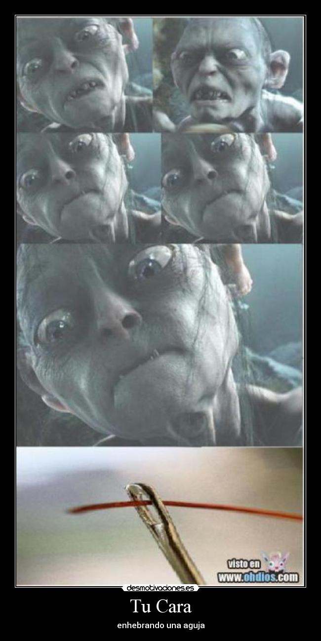 Tu Cara - enhebrando una aguja