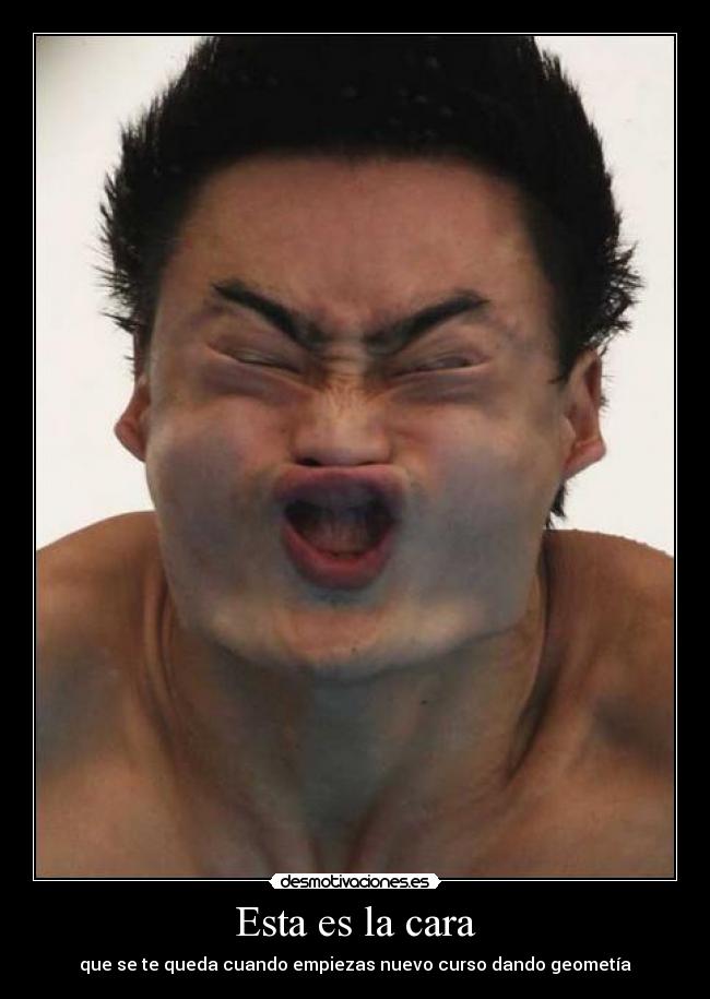 Esta es la cara - que se te queda cuando empiezas nuevo curso dando geometía
