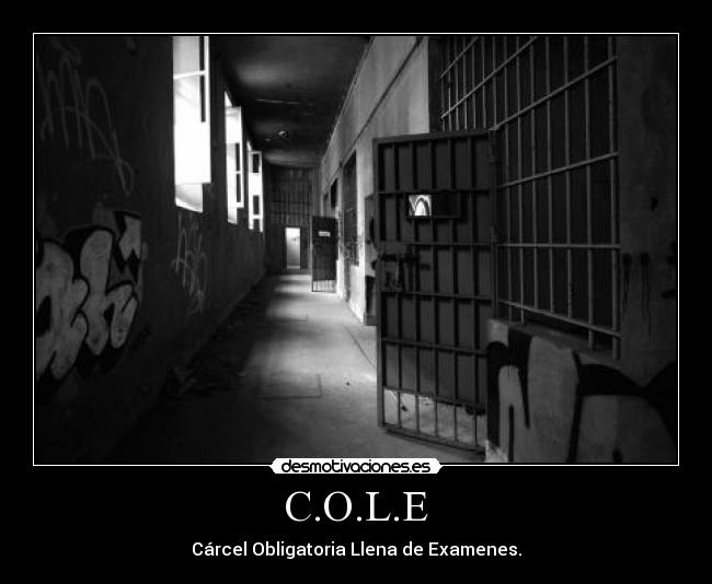 C.O.L.E - Cárcel Obligatoria Llena de Examenes.
