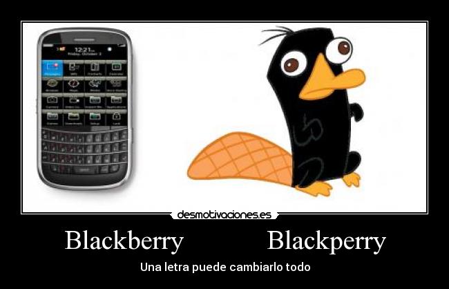 Blackberry            Blackperry - Una letra puede cambiarlo todo