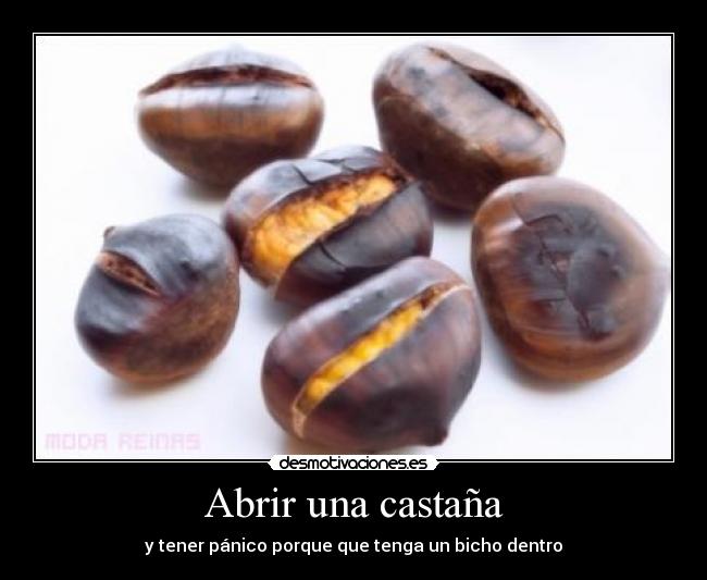 Abrir una castaña -