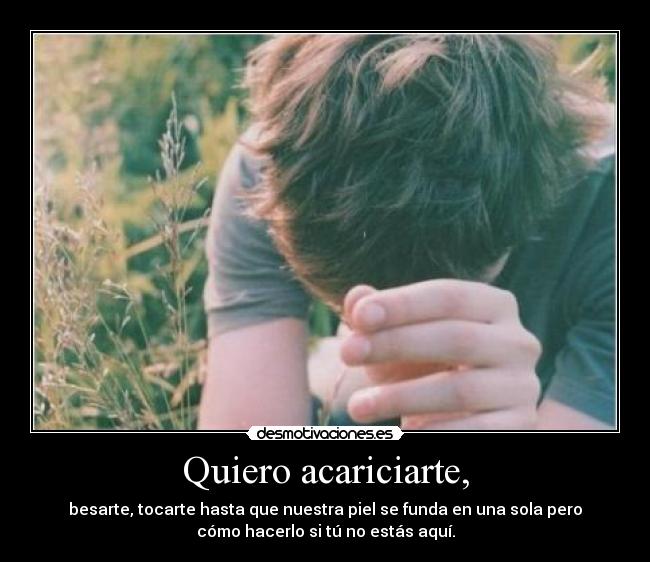 Quiero acariciarte, -