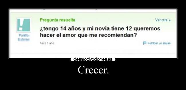 Crecer. -