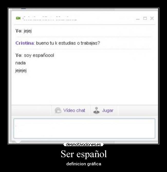 Ser español - definicion gráfica