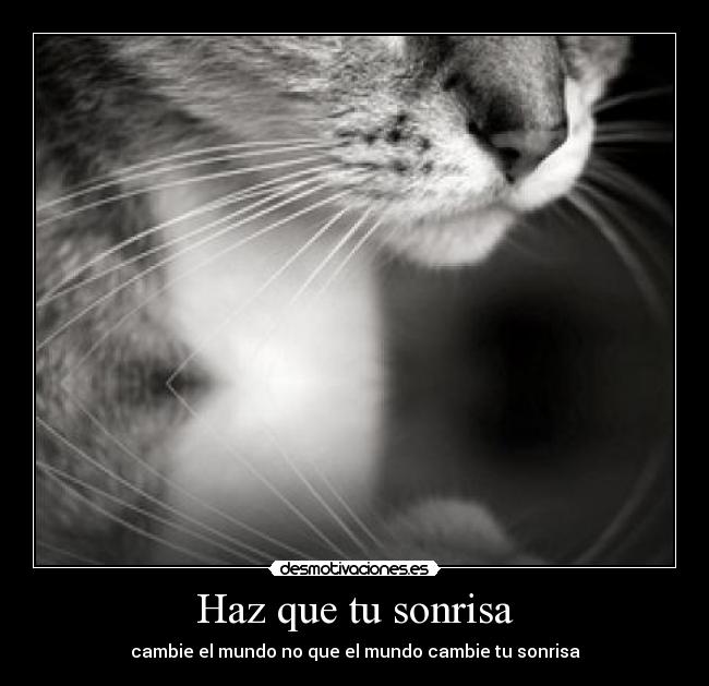 Haz que tu sonrisa - cambie el mundo no que el mundo cambie tu sonrisa