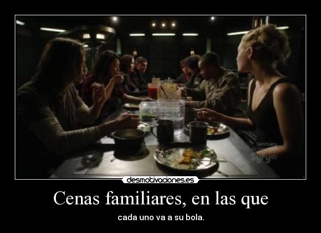 Cenas familiares, en las que -