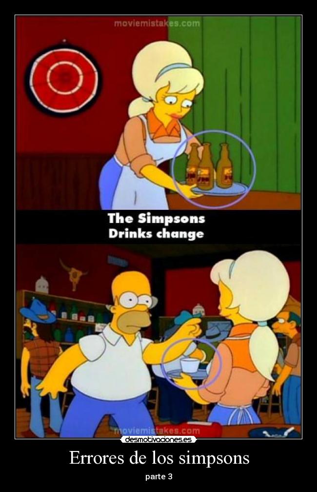 Errores de los simpsons - parte 3