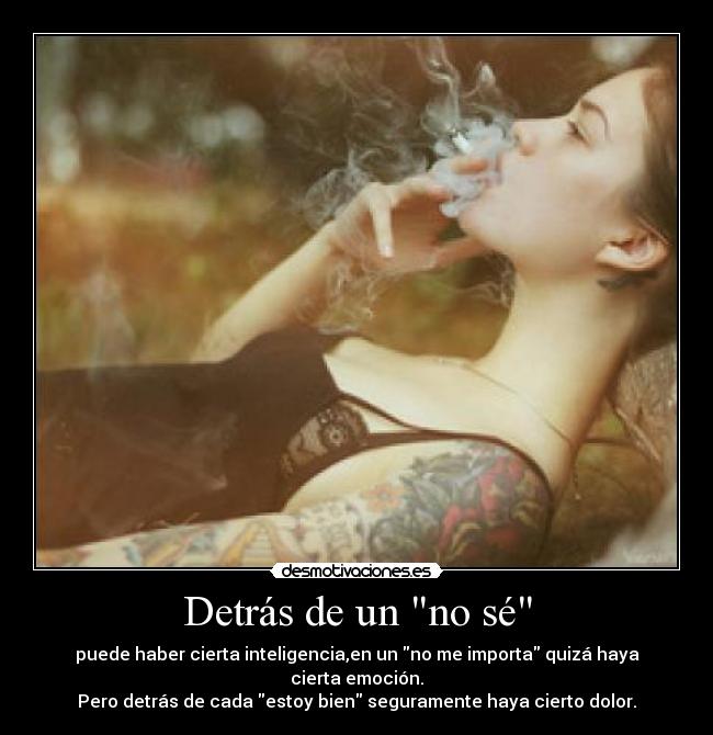 Detrás de un no sé - 