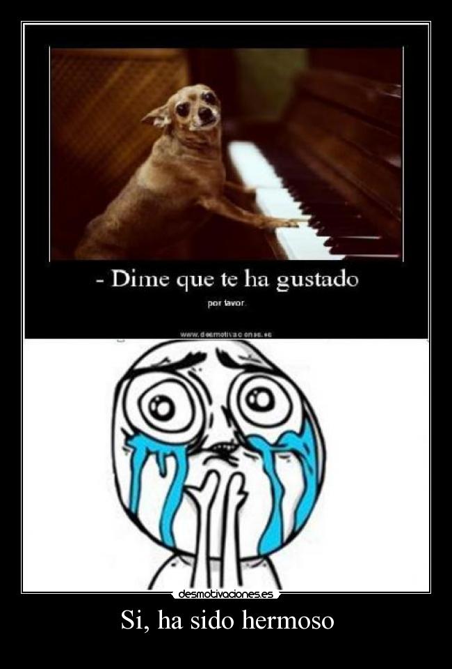 Si, ha sido hermoso -