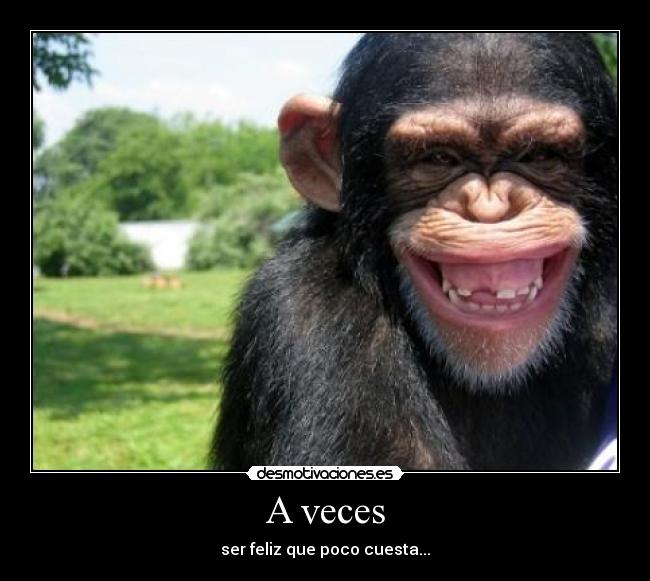 A veces - ser feliz que poco cuesta...