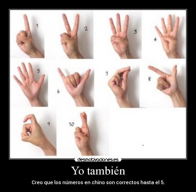 Yo también - Creo que los números en chino son correctos hasta el 5.