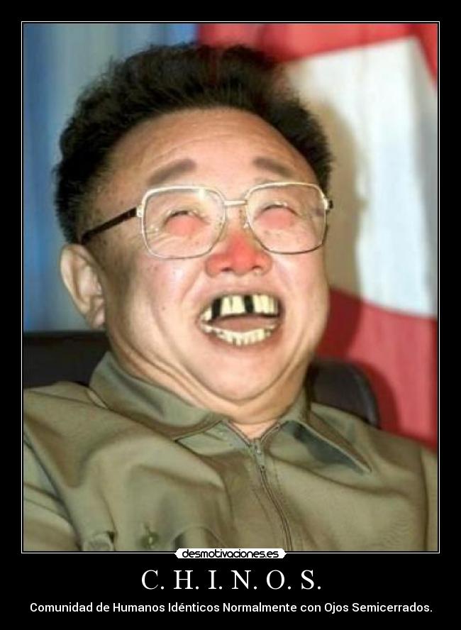 C. H. I. N. O. S. - Comunidad de Humanos Idénticos Normalmente con Ojos Semicerrados.