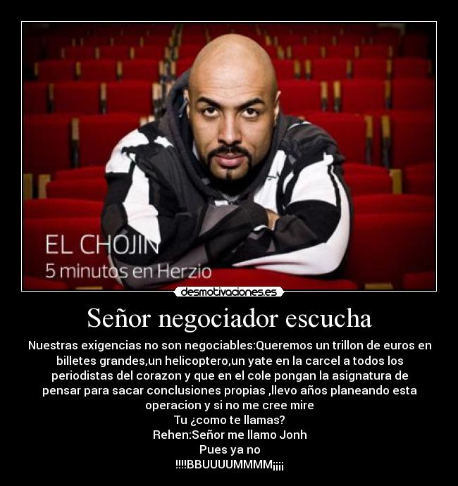 Señor negociador escucha -