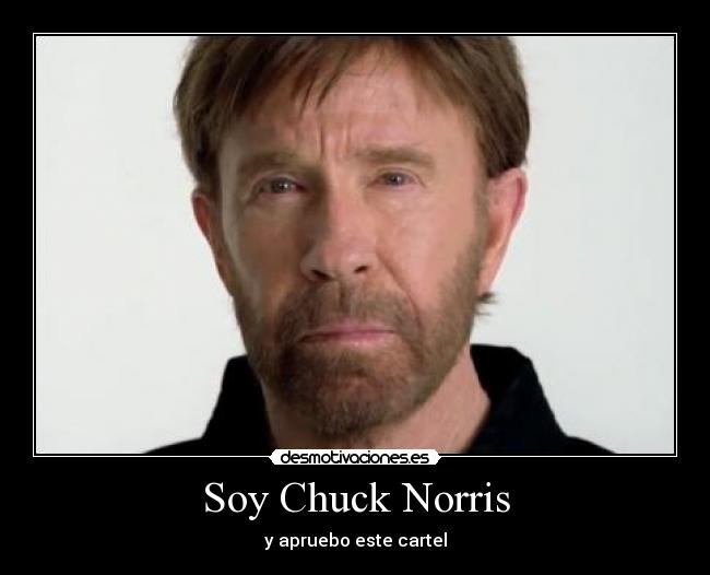 Soy Chuck Norris - y apruebo este cartel