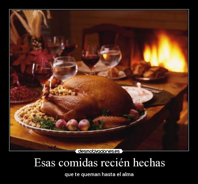 carteles esas comidas recien hechas que queman hasta alma desmotivaciones