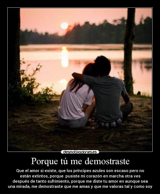 Porque tú me demostraste -