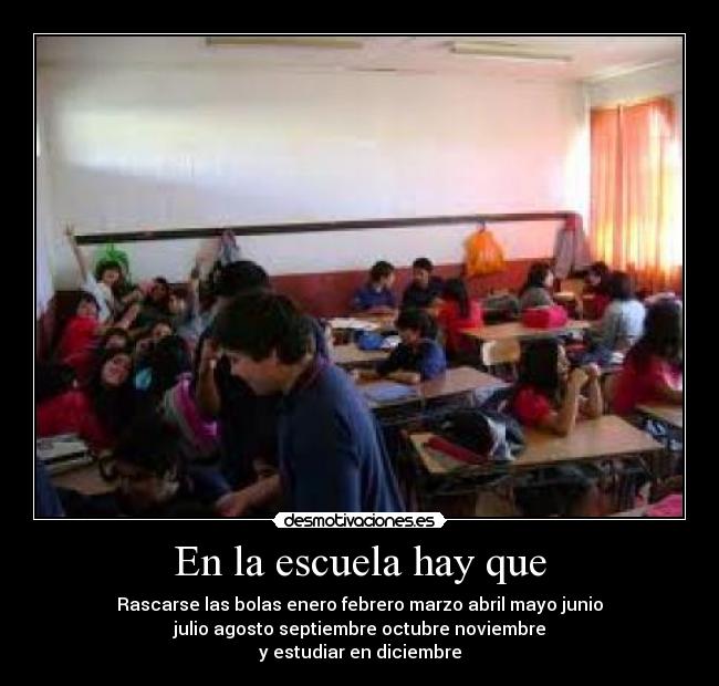 carteles escuela escuela bolas estudiar meses desmotivaciones