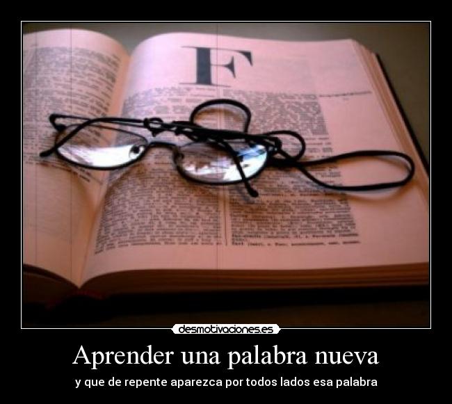 Aprender una palabra nueva - 