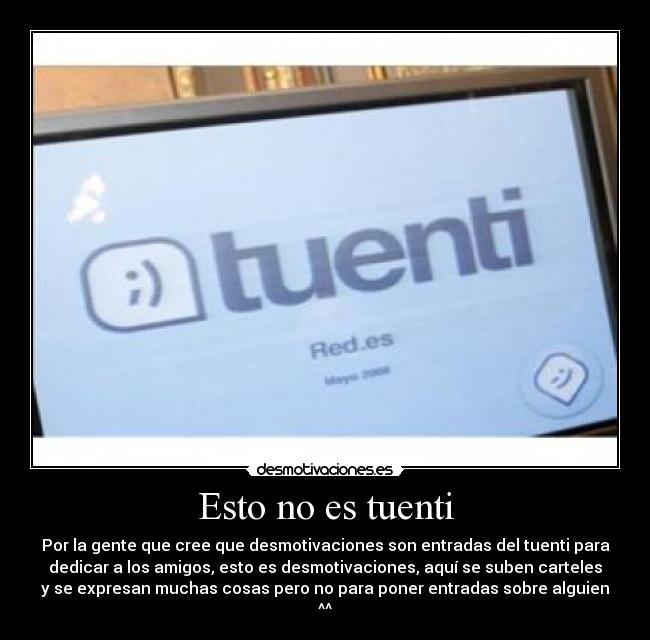 Esto no es tuenti -