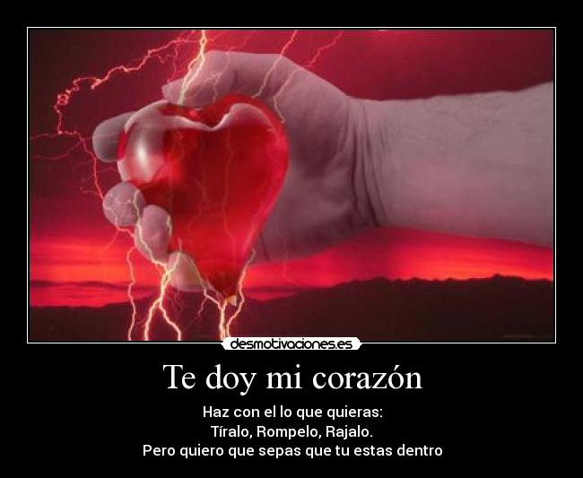 Te doy mi corazón -