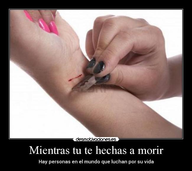 Mientras tu te hechas a morir - Hay personas en el mundo que luchan por su vida