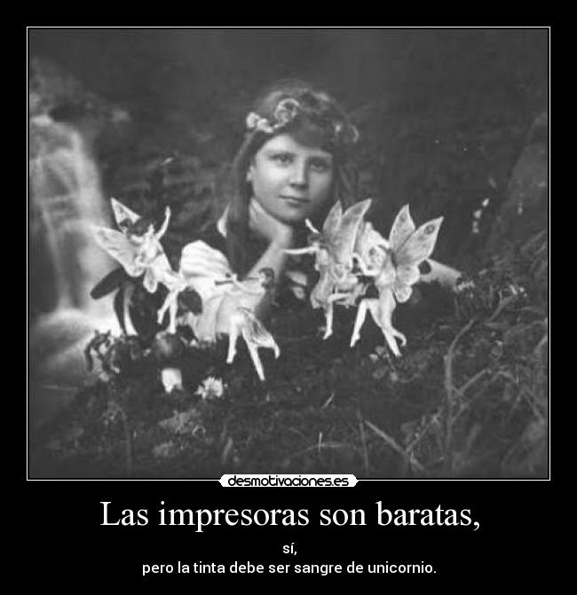 Las impresoras son baratas, -