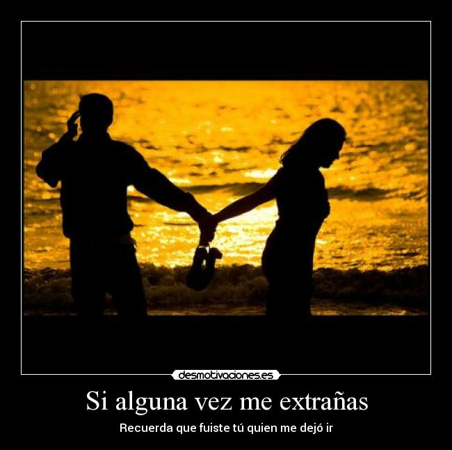 Si alguna vez me extrañas - Recuerda que fuiste tú quien me dejó ir
