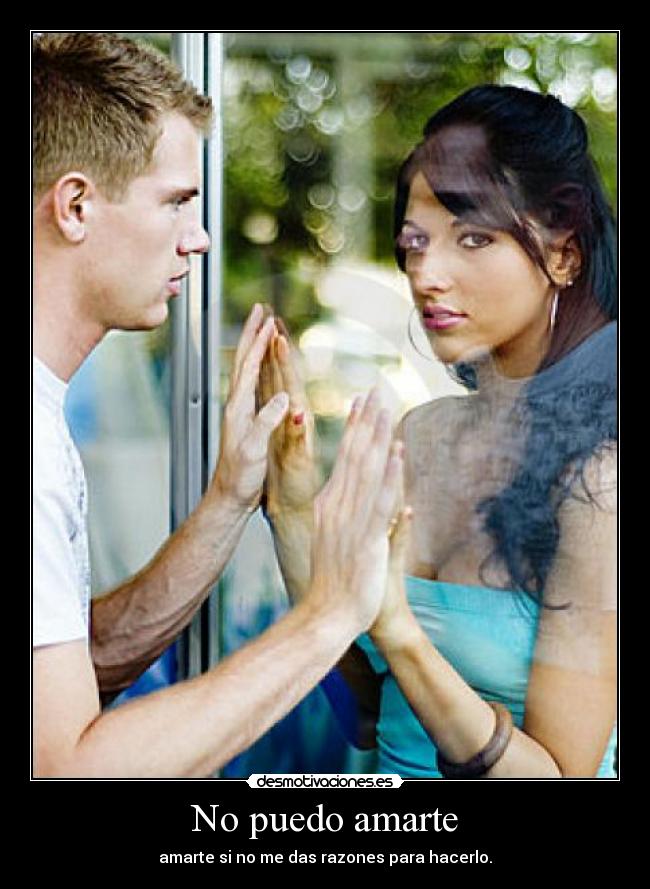 No puedo amarte - amarte si no me das razones para hacerlo.