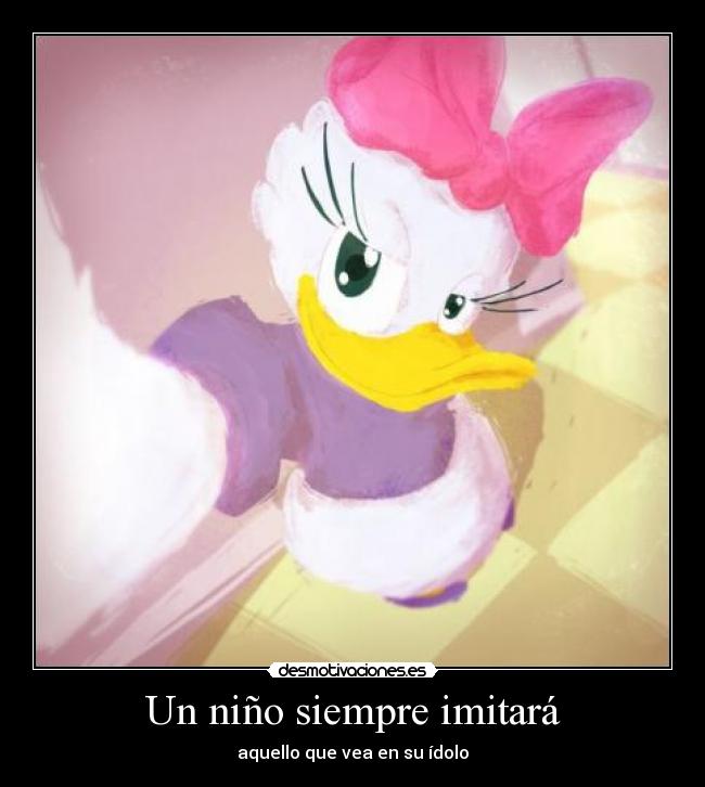 Un niño siempre imitará -