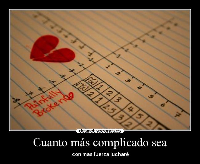 Cuanto más complicado sea - con mas fuerza lucharé