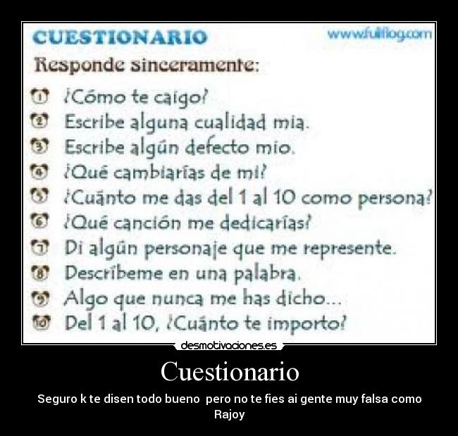 Cuestionario - 