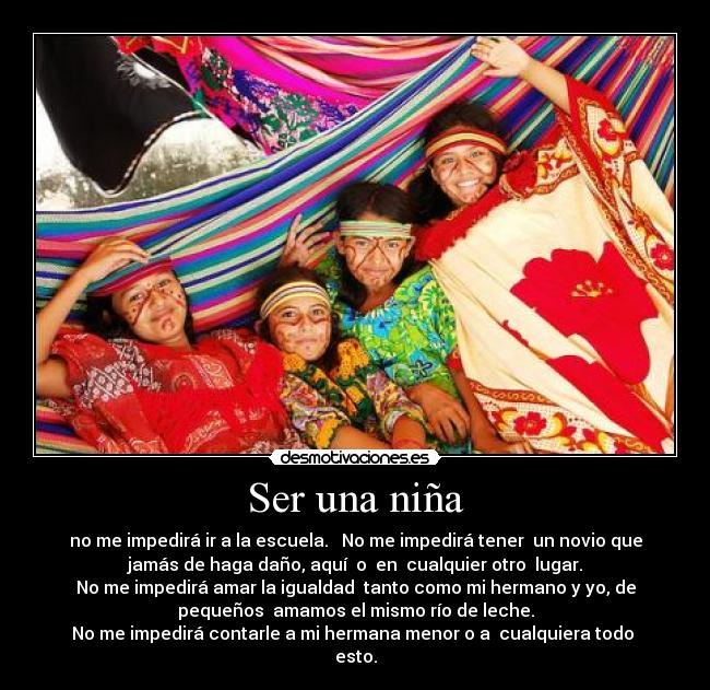Ser una niña -