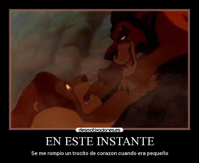 EN ESTE INSTANTE - Se me rompio un trocito de corazon cuando era pequeño